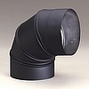Heat-Fab 6" Elbow: 90-degree Adjustable Black Stovepipe